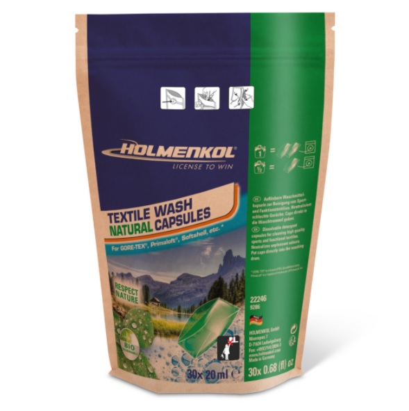 Holmenkol Textile Wash Natural Capsules 30x 20 ml mosókapszula