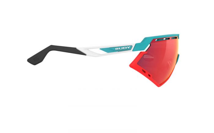 RUDY PROJECT DEFENDER EMERALD WHITE-RED FLUO BUMPERS/MULTILASER RED szem�veg