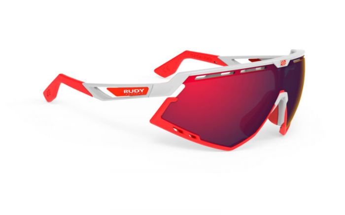RUDY PROJECT DEFENDER WHITE-RED BUMPERS/MULTILASER RED szem�veg