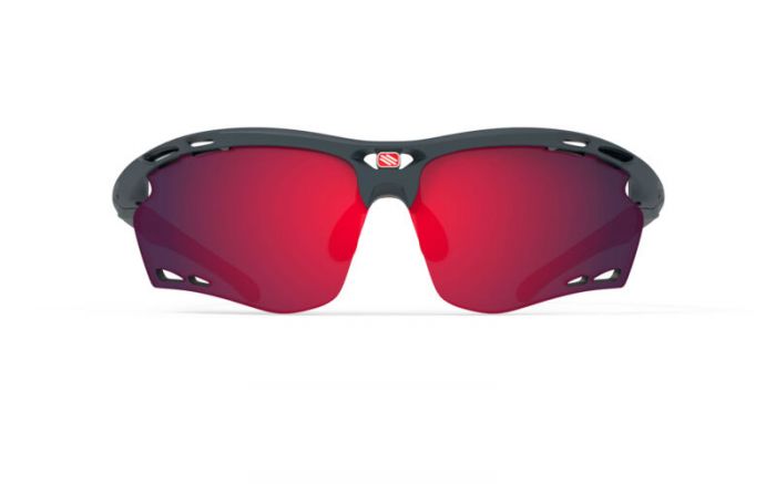 RUDY PROJECT PROPULSE CHARCOAL/MULTILASER RED szem�veg