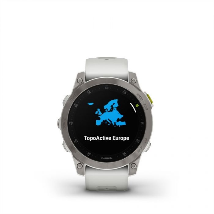Garmin EPIX (GEN2) CARRERA FEH�R TIT�NIUM, SZILIKON SZ�JJAL