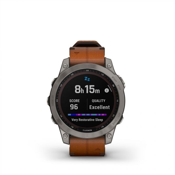 Garmin FENIX 7 (SD) SAPPHIRE TIT�NIUM GESZTENYABARNA B�R SZ�JJAL (SOLAR)