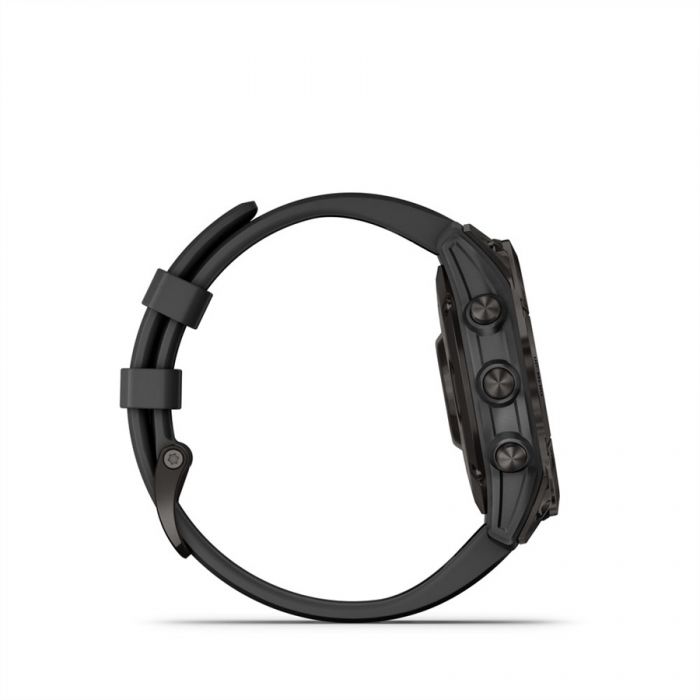 Garmin FENIX 7 SAPPHIRE FEKETE DLC TIT�NIUM, FEKETE SZILIKON SZ�JJAL (SOLAR)