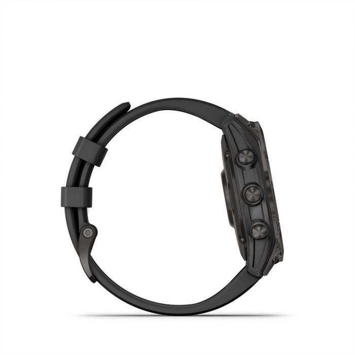 Garmin FENIX 7 SAPPHIRE SZ�RKE DLC TIT�NIUM, FEKETE SZILIKON SZ�JJAL (SOLAR)	