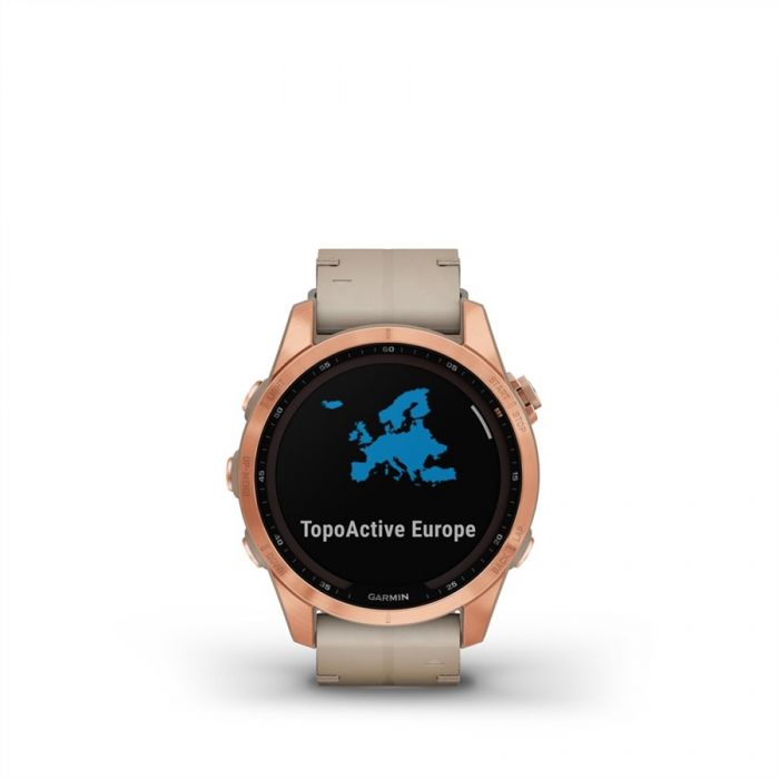 Garmin FENIX 7S (SD) SAPPHIRE ROSE GOLD TIT�NIUM, M�SZK� SZ�N� B�R SZ�JJAL (SOLAR)	