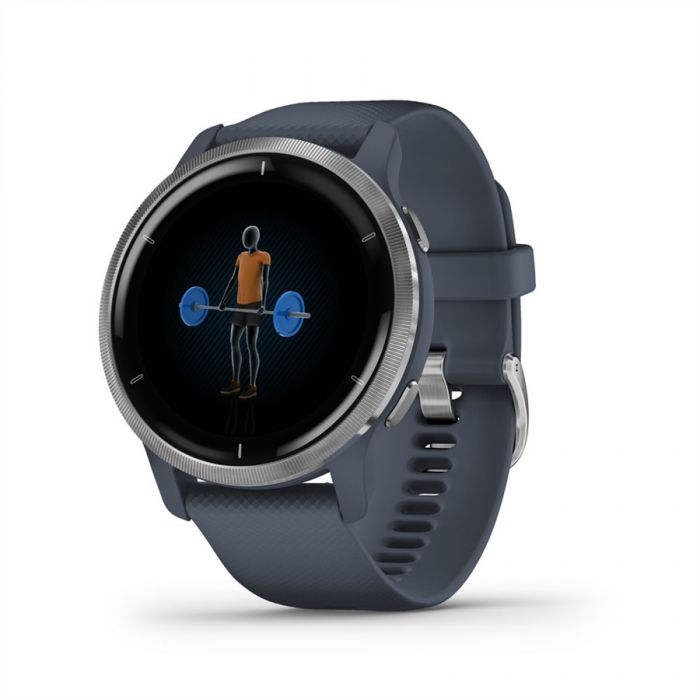 Garmin VENU 2 GRÁNITKÉK, EZÜST KERETTEL