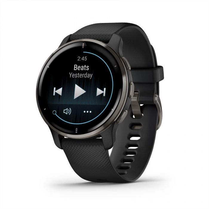 Garmin VENU 2 PLUS FEKETE FEKETE KERETTEL, �S FEKETE SZILIKON SZ�JJAL